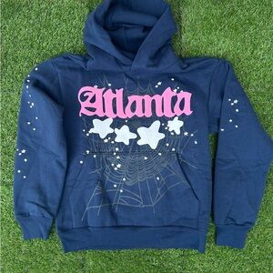 Sp5der Navy Blue Size Small Hoodie